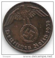 Third Reich 1 Pfennig 1938 E  Km 89  Xf+ !!! - 1 Reichspfennig