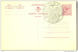 1p-302: POSTKAART/CARTE POSTALE : 2,- F: HASSELT  - DAG VAN DE POSTZEGEL 16-IV-1961 S.P.C.H. - Commemorative Documents