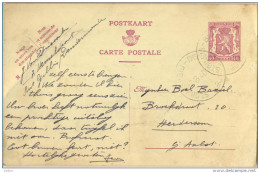 1p-297: 40ct POSTKAART / Carte Postale: ST-GILLES-BIJ-DENDERMONDE > Herdersom Bij Aalst: -7-8-40 - Postkarten 1934-1951