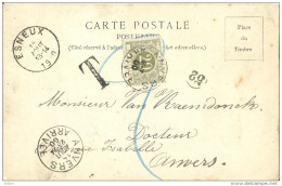 _5Tx951: TX6:  ANVERS ARRIVEE 1900: Niet-gefrankeerde Postkaart: ESNEUX Avenue De La Gare: ESNEUX 1900 - Covers & Documents