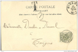 _5Tx941: TX6:  TONGRES 1899: Niet-gefrankeerde Postkaart: Verstuurd Uit DINANT: La Vallée Di Bocq: Le Château De Spontin - Lettres & Documents