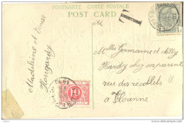 _5Tx933 TX5: FLORENNE: Onvold.-gefrankeerde Postkaart  Kertskaart .N° 81-tab: 1ct: MONTIGNIES-SUR-SAMBRE - Covers & Documents