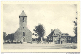 Op827: St. Lievens-Houtem Kerk, Monument, Gemeentehuis : B St-LIEVEN-HOUTEM B 1960 > Schoten: + Sorteerstempel: BZ - Sint-Lievens-Houtem