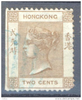 _5Rr-997:  HONGKONG: Mi.: 8:  Met Korte Hoek + Afgeknipte Brede Boord... - Used Stamps