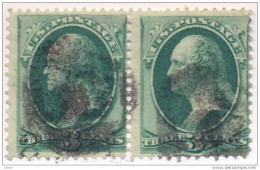 _Us936: WASHINGTON  3 Cents # 184 : Paar - Used Stamps