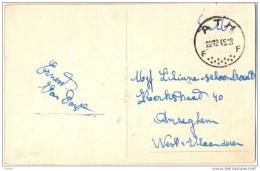 _G101:  S.M.  F  ATH F 22.12.45 > Anseghem West-Vlaanderen /fantasiekaart: Joyeux Noël - Brieven En Documenten