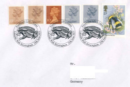 621  Grenouille: Oblit. Temp. Grande Bretagne, 2013 -  Frog Pictorial Cancel From Great Britain. Birmingham Water - Grenouilles