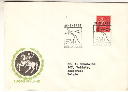 Finlande - Lettre De 1966 - Oblit Ounasvaara - - Covers & Documents