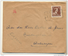 4v954 : N° 654: EEKLOO  T  17 V 1943  T   : Telegraafstempel > Antwerpen - 1936-1957 Open Collar