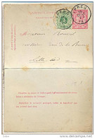 _2n762:  10ct  + Bijfrankering: 5ct: N° 45: Grenstarief : YPRES > Lille - Carte-Lettere