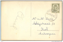 4Cp-245: Nieuwjaarskaartje Met N° 420: BORSBEEK(ANT.) 1947 > Kiel Antwerpen - 1935-1949 Small Seal Of The State