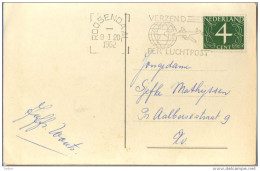 4Cp-273: Nieuwjaarskaartje Met N° 464: VERZEND PER LUCHTPOST ROOSENDAAL 1962 - Lettres & Documents