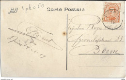 5Pk-060: N°135:DEYNZE19 II 19 ___ :noodstempel: Geen Uur> Boom: Pk:.général Leman, L'hécïgue Défence De Liège - Foruna (1919)