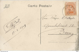 5Pk-055: N°135: DEYNZE 19 II 19  ___ : Noodstempel: Geen Uur > Boom: Pk:S.M. Le ROI ALBERT - Foruna (1919)