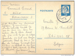 1p293: P79 ( 15 Pf : Inland) : KÖLN-DEUTZ BPA 5 > Brüssel Belgien 21-7-64 - Cartes Postales - Oblitérées