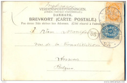 _4Cp-576:N°23+38: VEILE -8.5.05.5-9 E/ Carte Postale: Hilsen Fra Munkebjerg (Vejle) Hotellet  >Antwerpen  BE - Cartas & Documentos