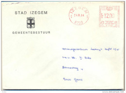 4Za937 : Roodstempel: 1 IZEGEM 1 8700 F.3288  > 9000  Gent - 1960-1979