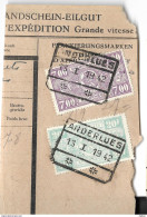 _7Fs-727:  ANDERLUES  13 I 19 42   / Fragment.. 2 Zegels - Other & Unclassified