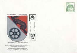 830  Castor, Blason: PAP D'Allemagne, 1981 -  Beaver Stationery Cover From Biberach, Germany. Coat Of Arms - Knaagdieren