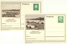 954  Canoë-kayak: 2 Entiers (c.p.) D'Allemagne, 1956/59 - Kajak Canoe: 2 Stationery Postcards From Mühlheim, Germany - Canoe