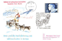 ÖSTERREICH - POLARHUNDE SCHLITTENPOST 1980 / 1427 - Cartas & Documentos