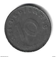 *third Reich 10 Pfennig 1940 B  Km 101   Vf+ - 10 Reichspfennig