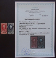 Sowjetunion Mi 296-297 Ax , Sc 302-303 A , VP Attest , Lenin , Gestempelt - Used Stamps
