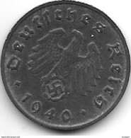 *third Reich 10 Pfennig 1940 G Km 101    Xf+ - 10 Reichspfennig