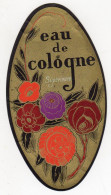 Parfum Beauté étiquette Art Déco Fleurs Eau De Cologne Supérieure Fond Or - Etichette