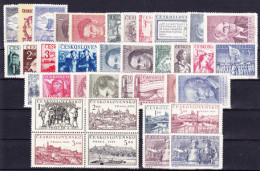 ** Tchécoslovaquie 1950 Mi 605-642+Bl.12 (Yv 523-555+BF 14-15), (MNH)** - Años Completos