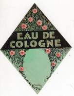 Parfum Beauté étiquette Art Déco Fleurs Eau De Cologne Lithographie Veyret à Angoulême - Etiketten