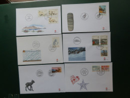 FDC GROENL./ 12 FDC GROENLAND ANNEE 2006 COTE YVERT TIMBRES 78.00 € NR. 436/45+448/55 - FDC