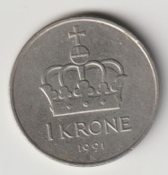 NORGE 1991: 1 Krone, KM 419 - Norwegen