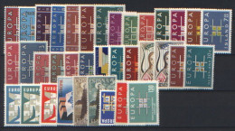 Europa CEPT 1963 Annata Completa + Foglietto / Complete Year Set + S/S **/MNH VF - Komplette Jahrgänge