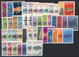 Europa CEPT 1972 Annata Completa + Foglietti / Complete Year Set + S/S **/MNH VF - Annate Complete