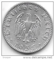 Third Reich 50 Pfennig 1935 A  Km 87   Vf+ - 50 Reichspfennig