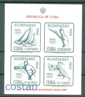 1960 Rome Olympic Games,Yachting,Target Shooting,boxing,running,CUBA,Bl.18,MNH - Summer 1960: Rome