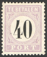 Suriname 1886-1888 Port 7fa Type I Ongebruikt/MH Cijfer In Zwart, Tax, Taxe, Plaatfout Punt Port - Suriname ... - 1975