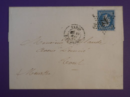 BZ0  FRANCE  BELLE LETTRE  1861   ETOILE DE PARIS N° 22 SUR  NAPOLEON N°21  A  TOUL   +AFF. INTERESSANT+ + - 1849-1876: Période Classique