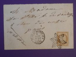 BZ0  FRANCE  BELLE LETTRE  1862   ETOILE DE PARIS N° 20 SUR CERES 15C +AFF. INTERESSANT+ + - 1849-1876: Période Classique