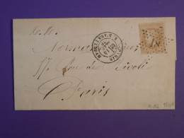 BZ0  FRANCE  BELLE LETTRE  1870   ETOILE DE PARIS N° 18 SUR  NAPOLEON N° 28  +AFF. INTERESSANT+ + - 1849-1876: Période Classique