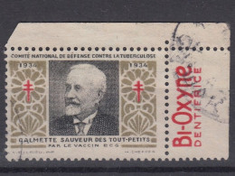 FRANCE 1934 ⁕ Aanti-tuberculosis - Léon Charles Albert Calmette (French Physician) ⁕ 1v Used - Erinnophilie