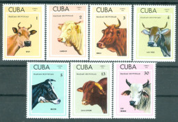 1973 Farm Animals,Cattle Breeds,Jersey,Charolaise,Holstein,Brahman,CUBA,1879,MNH - Ferme