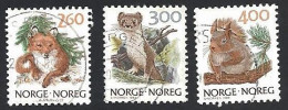 Norwegen, 1989, Mi.-Nr. 1009-1011, Gestempelt - Usados