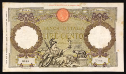 100 LIRE ROMA GUERRIERA FASCIO ROMA 20 02 1941 BIGLIETTO Naturale BB LOTTO 1068 Bis - 100 Lire