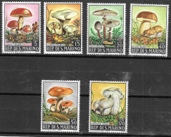 SAN MARINO - 1967 -  FUNGHI - SERIE 6 VALORI  - NUOVO MNH** (YVERT 698\703 - MICHEL 891\7 - SS 743\8) - Neufs