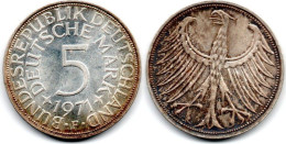 MA 29235 / Allemagne - Deutschland - Germany 5 Mark 1971 F SPL - 5 Marcos