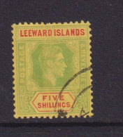 LEEWARD ISLANDS  - 1938 George VI 5s Used As Scan - Leeward  Islands