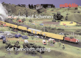 Catalogue MÄRKLIN 2002 - Tunnelrettungszug Folder Poster HO 1/87 - German