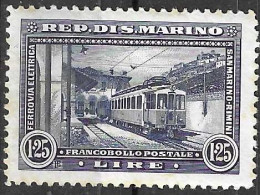 SAN MARINO - 1932 -  FERROVIA RIMINI S.MARINO -  C. 125 - NUOVO MH* (YVERT 166 - MICHEL 182 - SS 166) - Neufs